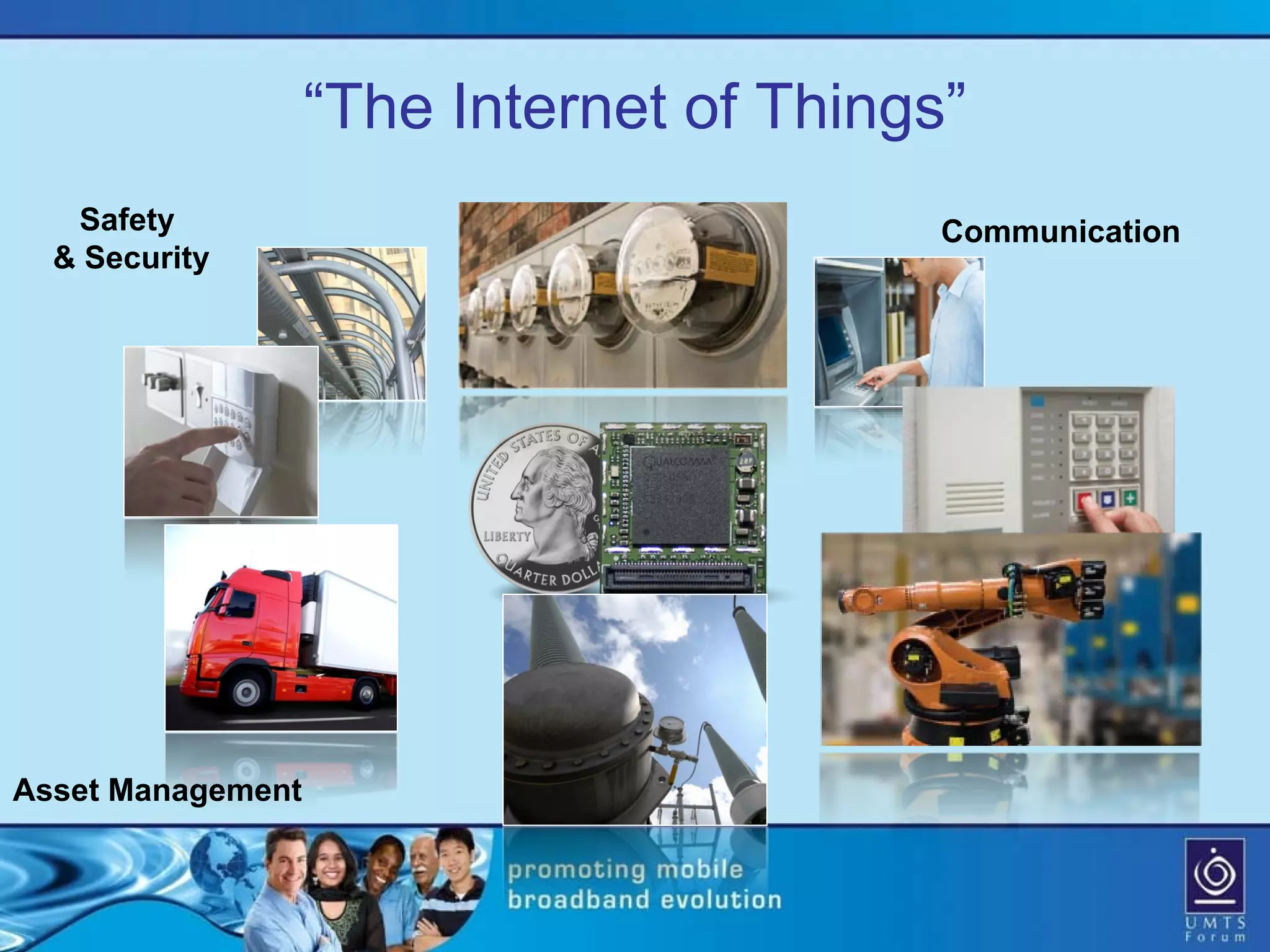 “The Internet of Things”
   Safety                                 Communication
  & Security




Asset Management
 