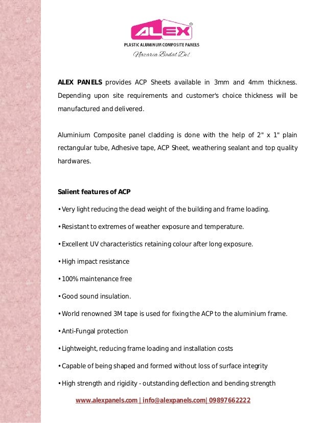 Aluminium Composite Panel Acp Fabrication Cladding And Glazing