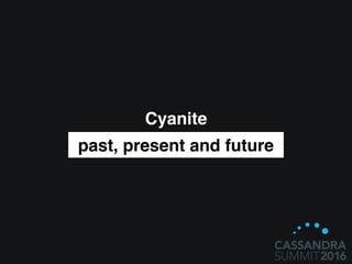 Cyanite
past, present and future
 