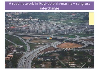 A road network in Ikoyi-dolphin-marina – sangross
interchange
 