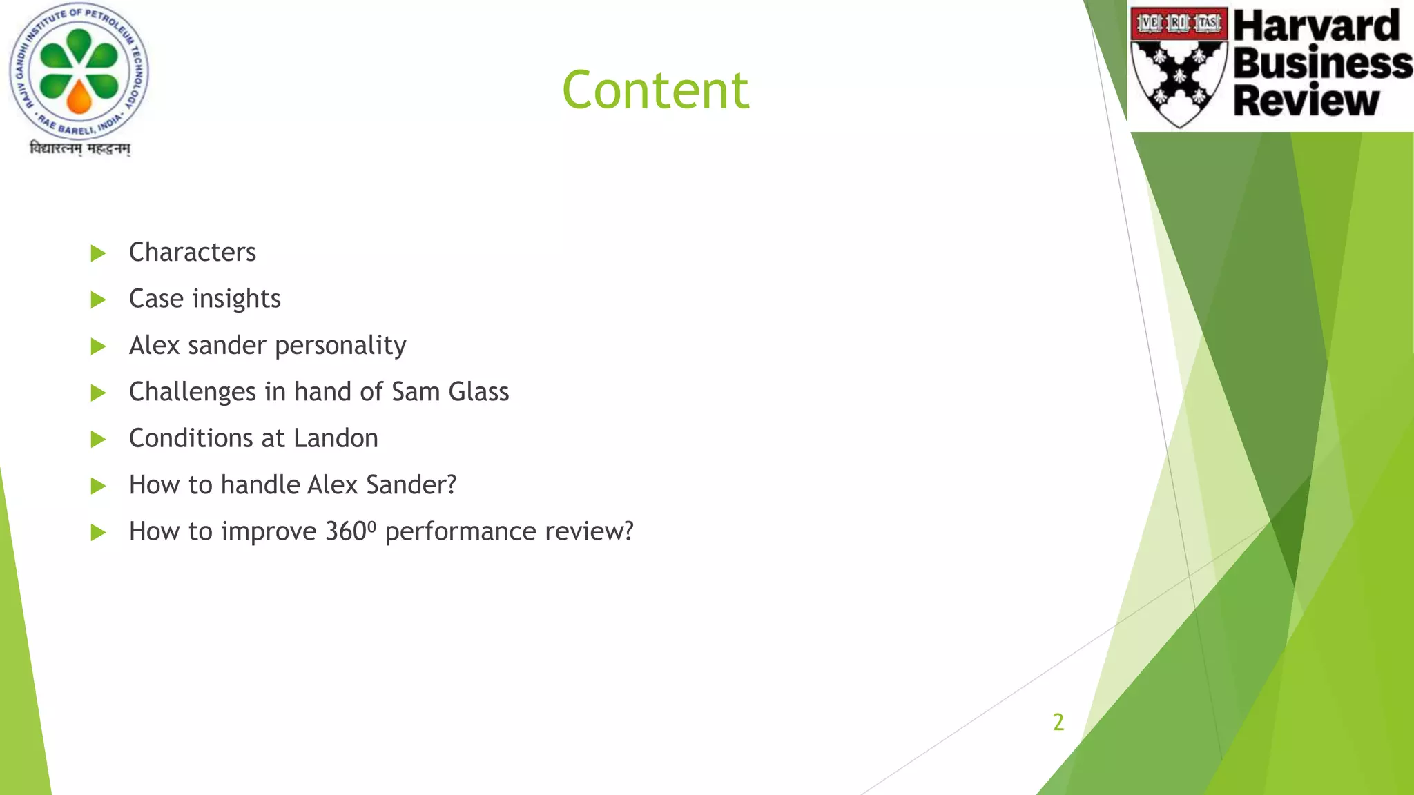 Alex sanders case study | PPTX