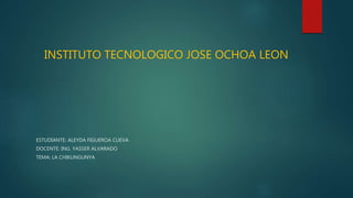 INSTITUTO TECNOLOGICO JOSE OCHOA LEON
ESTUDIANTE: ALEYDA FIGUEROA CUEVA
DOCENTE: ING. YASSER ALVARADO
TEMA: LA CHIKUNGUNYA
 