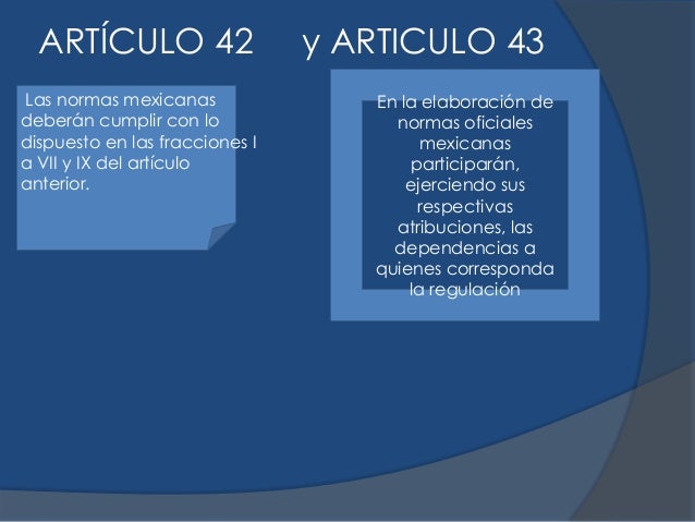 ley federal sobre metrología y normalización artículos
