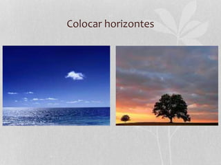 Colocar horizontes
 
