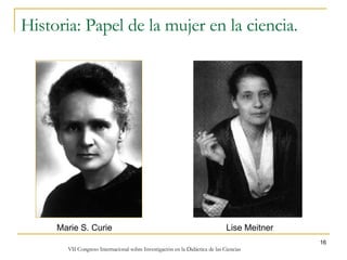 Historia: Papel de la mujer en la ciencia. Marie S. Curie Lise Meitner 