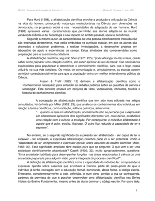 ENSAIO – Pesquisa em Educação em Ciências                            Volume 03 / Número 1 – Jun. 2001




          Para H...