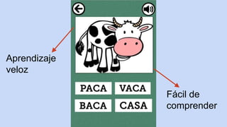 Fácil de
comprender
Aprendizaje
veloz
 