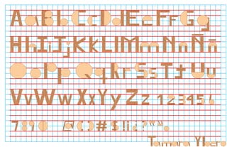 Alfabeto creativo completo vectorizado