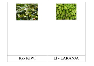 Kk- KIWI   Ll - LARANJA
 