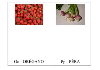 Oo - ORÉGANO   Pp - PÊRA
 