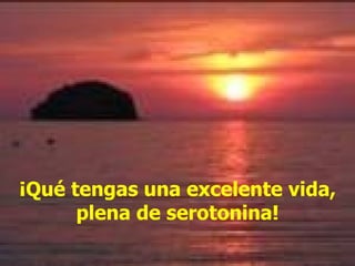 ¡Qué tengas una excelente vida, plena de serotonina!