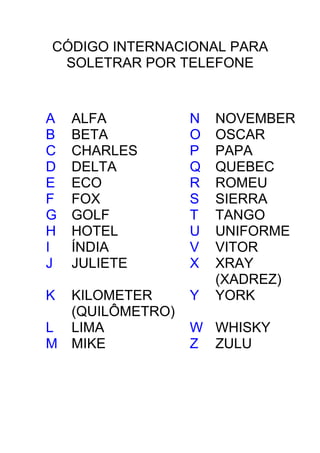 Alfabeto Internacional