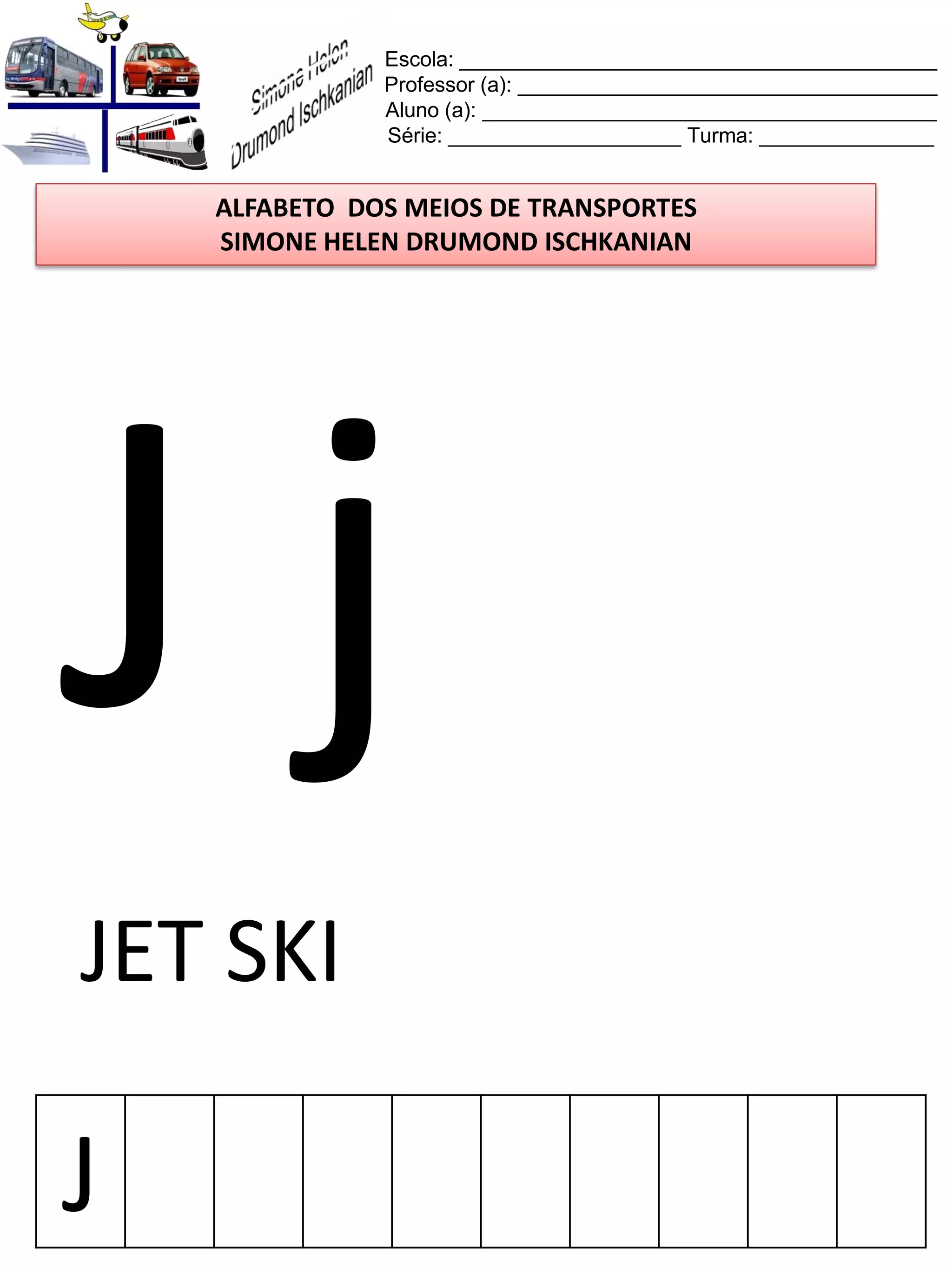 Alfabeto meios de transportes | PDF