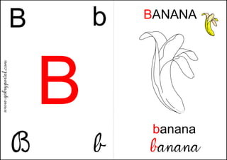 Alfabeto Murale Lettera B Banana