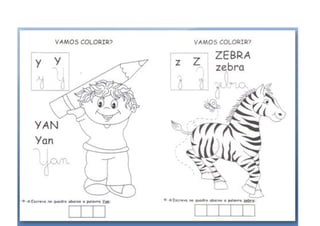 Alfabeto para colorir