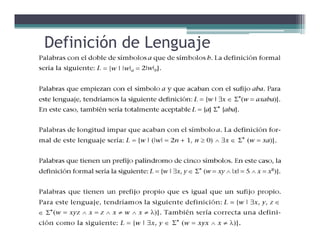 Definición de Lenguaje
 