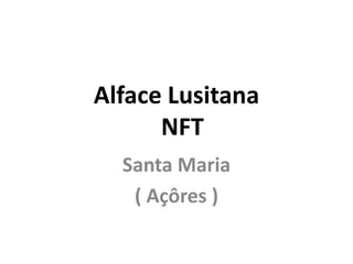 Alface Lusitana
      NFT
  Santa Maria
   ( Açôres )
 