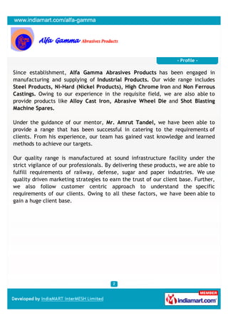 Alfa Gamma Abrasives Products, Ahmedabad, 