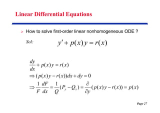 First Order Differential Equations | PPT