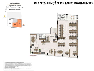 7º Pavimento          PLANTA JUNÇÃO DE MEIO PAVIMENTO
          702 e 703
 
