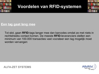 RFID-infomarkt: Presentatie Alfazet 