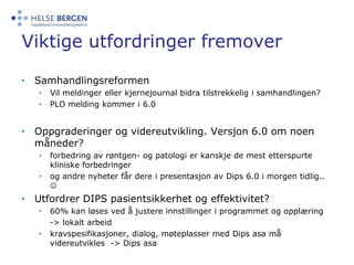 13118106Venteliste i DIPSSortering av venteliste for oversikt over ventendeSetter opp  timer,  og sender innkallingsbrevPasienten settes på nytt opp på ventelisteEndring av timeIngen oppf.behov ,  henvisningen lukkes.12Vurd behov for videre oppf. Ventetid slutt?9Oppfølging av rapporteringskrav og kontrollerpunkterØnsker time på annet tidspunkt Møter til poliklinikk eller innleggelseTime-/  innk. brev 7Prioritering av pasienter