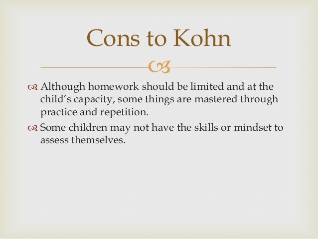 The truth about homework by alfie kohn