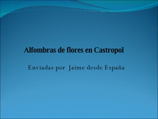 Alfombras de flores en Castropol     Enviadas por  Jaime desde España 