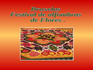 Bruxelas Festival de alfombras de Flores . 
