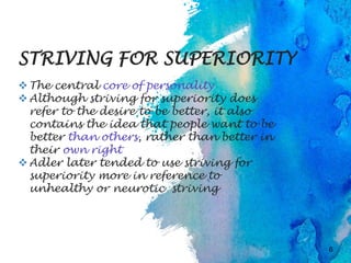 Alfred adler and individual Psychology Theories of personality | PPTX