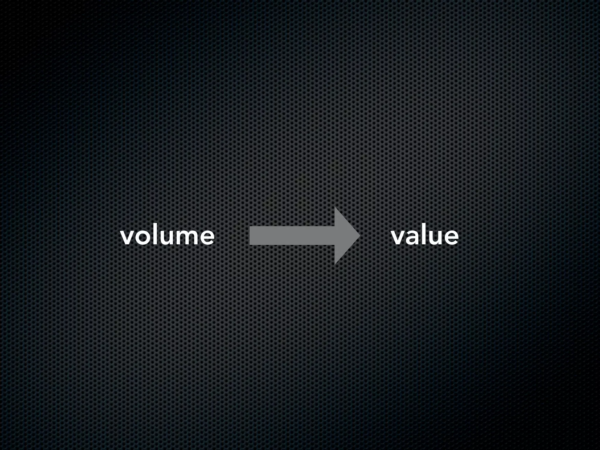 volume value
 