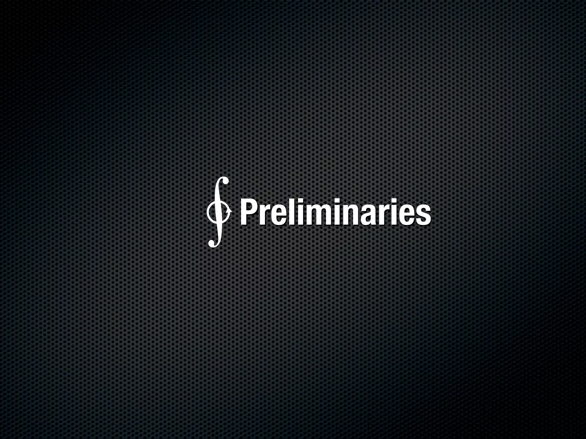 Preliminaries∳
 