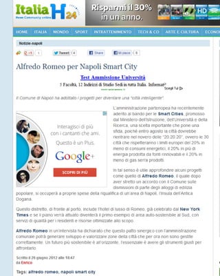 Alfredo Romeo: Napoli una smart city