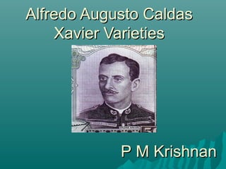 Alfredo Augusto CaldasAlfredo Augusto Caldas
Xavier VarietiesXavier Varieties
P M KrishnanP M Krishnan
 