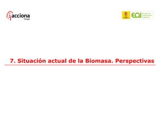 7. Situación actual de la Biomasa. Perspectivas 