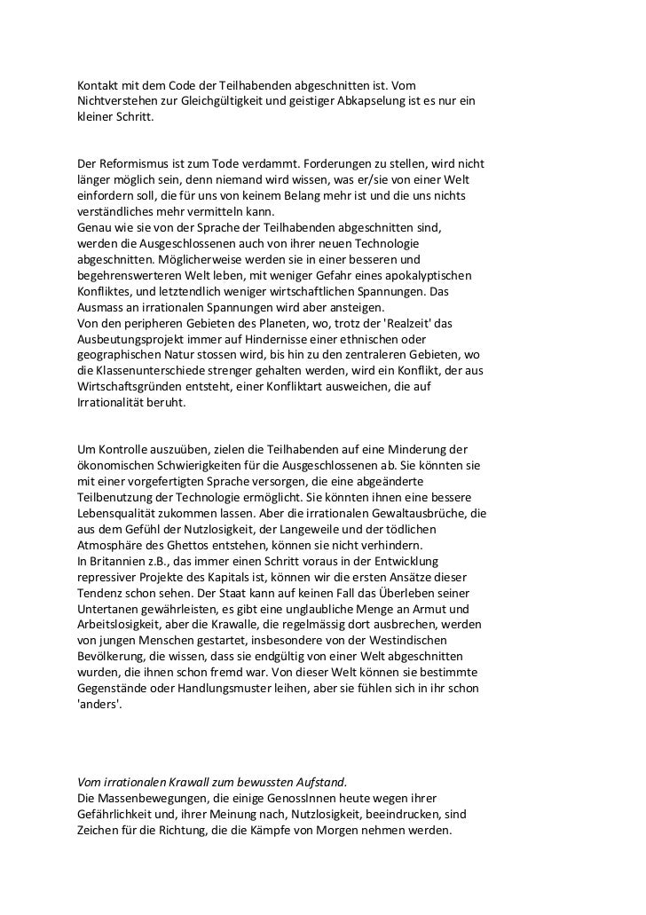Alfredo Maria Bonanno Vom Krawall Zum Aufstand
