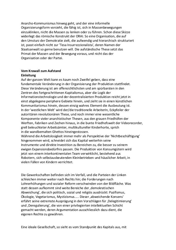 Alfredo Maria Bonanno Vom Krawall Zum Aufstand