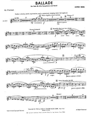 Ballade - Alfred Reed 