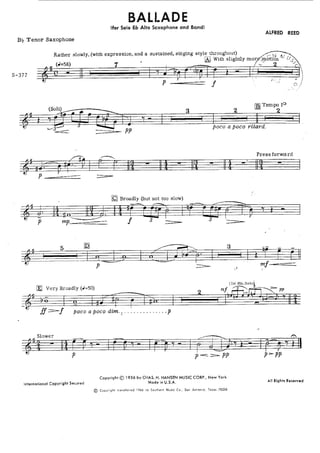 Ballade - Alfred Reed 