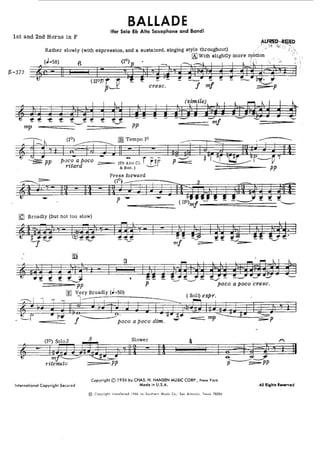 Ballade - Alfred Reed 