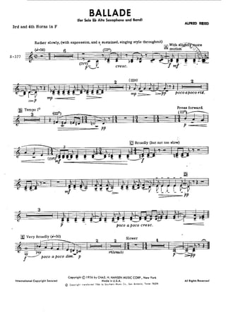 Ballade - Alfred Reed 