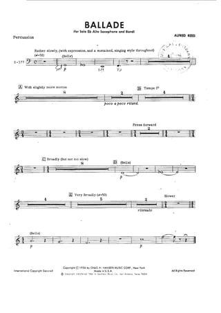 Ballade - Alfred Reed 