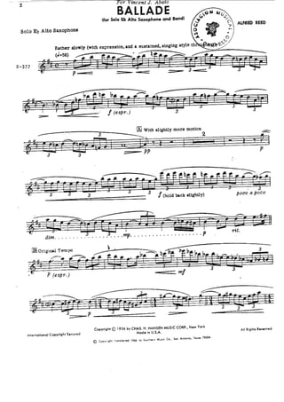 Ballade - Alfred Reed 