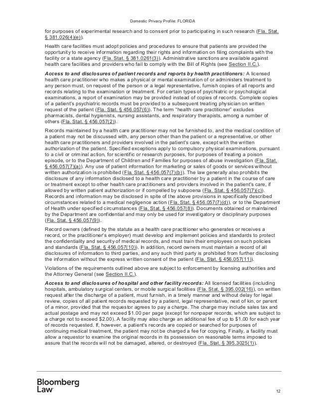 Domestic Privacy Profile Florida