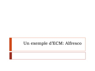 Un exemple d’ECM: Alfresco
 