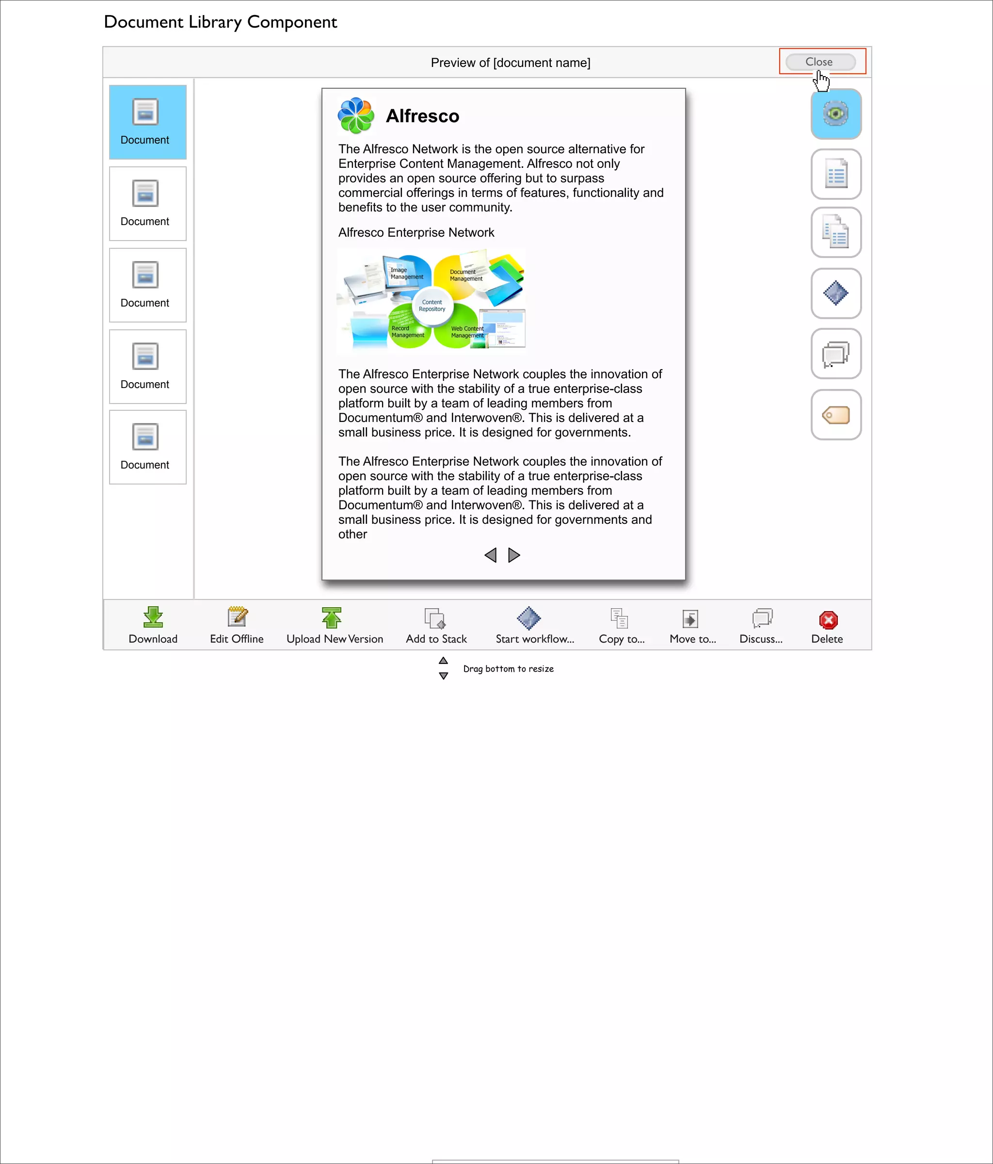Alfresco 3.0 Doc Lib Component (HTML version)