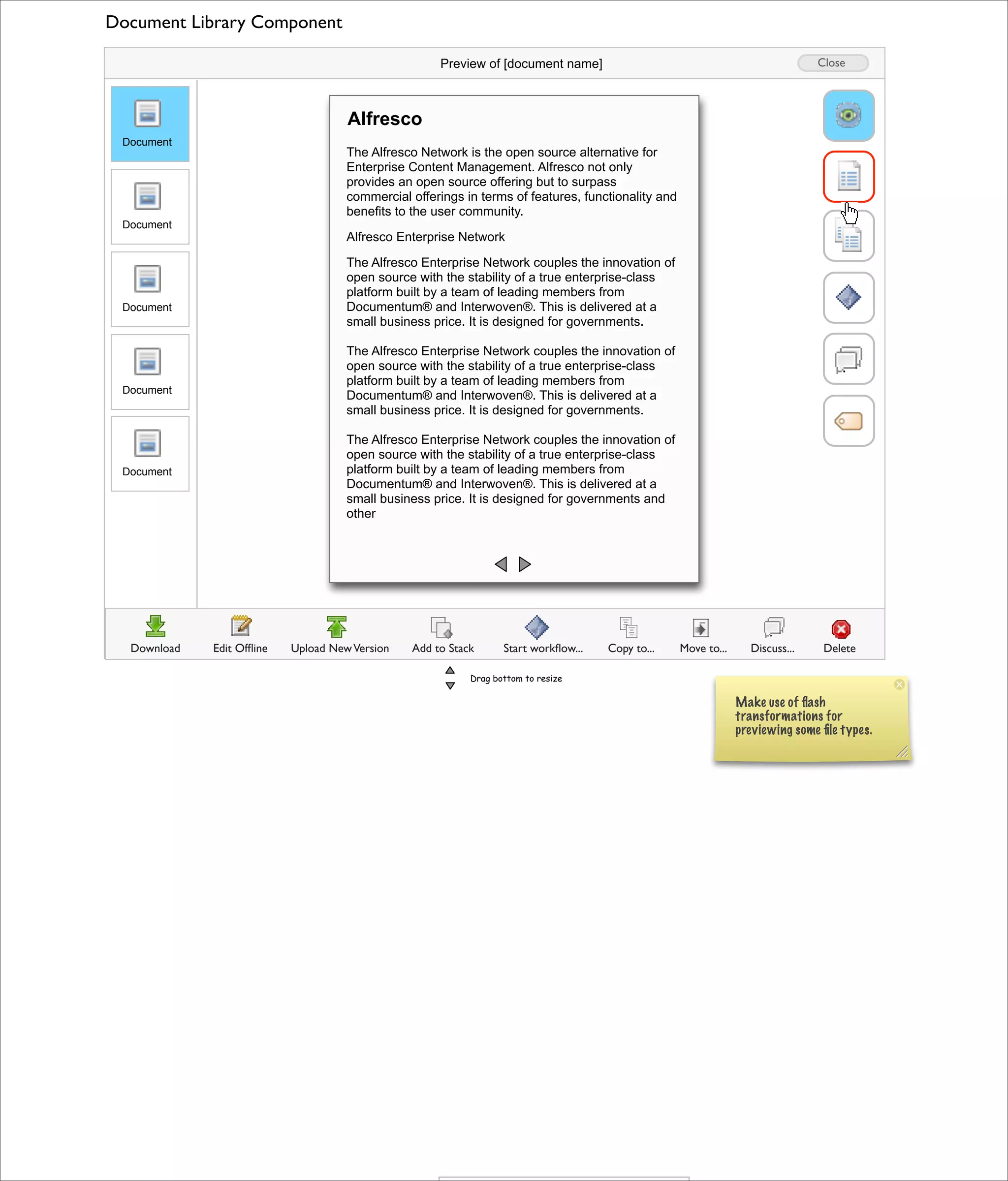 Alfresco 3.0 Doc Lib Component (HTML version)
