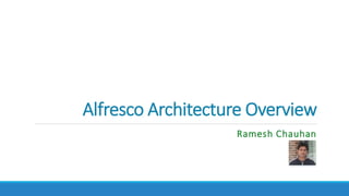 Alfresco Architecture Overview
Ramesh Chauhan
 