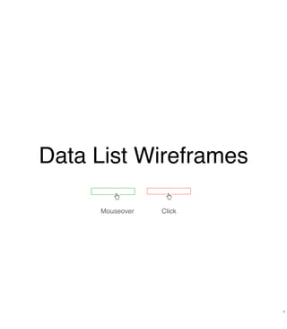 Data List Wireframes

     Mouseover   Click




                         1
 