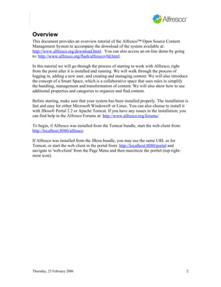Alfresco tutorial | PDF
